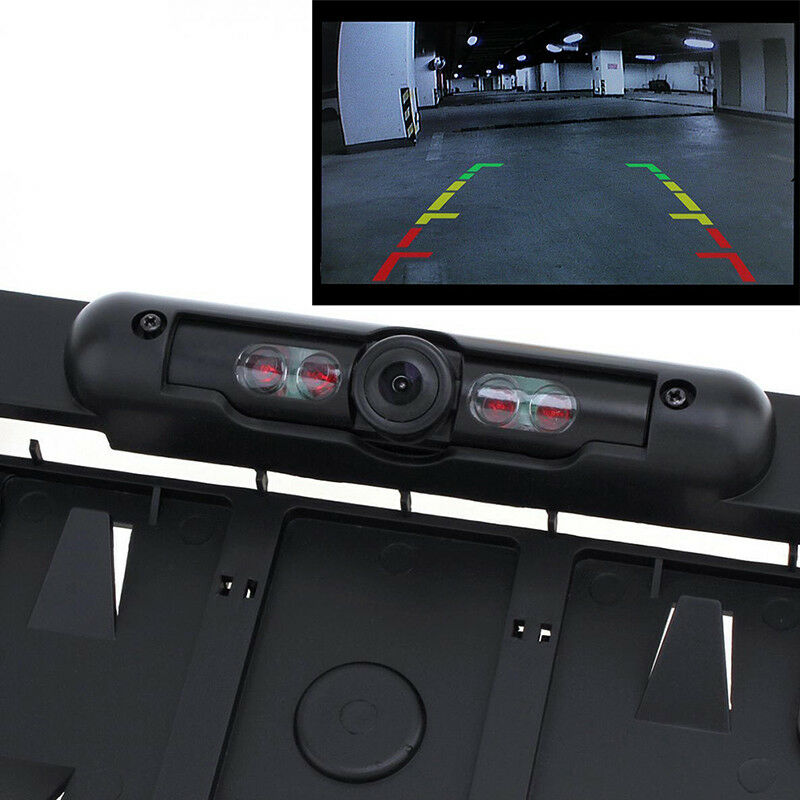 Car License Plate Frame Rear View Reverse Backup Parking Night Vision Camera 3CA