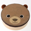Wooden Hand Drum with Beaters, Cartoon Bear Pattern Printed for Kids Baby