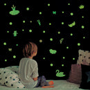 Luminous Wall Stickers Butterfly Swan Night Glow Wall Decals Bedroom Decor A