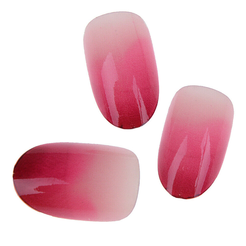 24Pcs Acrylic artificial design full size cover false beautiful nails art tiU Gw