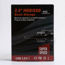 2.5 in 60GB External Portable SATA III USB Hard Drive Disk HDD SSD Enclosure