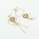 Women Crystal Rhinestone Heart Dangle Drop Ear Hook Studs Earrings Jewelry Gi Gw