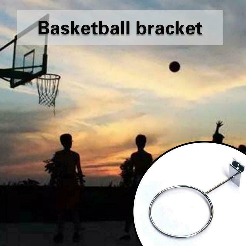 1* Wall Mounted Basketball Holder Hoop Metal Shelf Football Stand Display P9R2