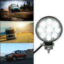 9LED Work Lamp 27W 1620LM 6500K Waterproof Round Car Truck Mini Spotlight