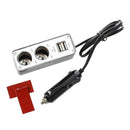 1000mA Car Cigarette Lighter Charger with 2 x USB Socket 70W