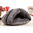 Warm Pet Winter House Dogs Cats Puppy Cave Bed Cushion Mat Sleep Bag Grey