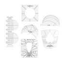 6pcs/set Quilting Template Ruler Acrylic Sewing Machine Tool For Patchwork
