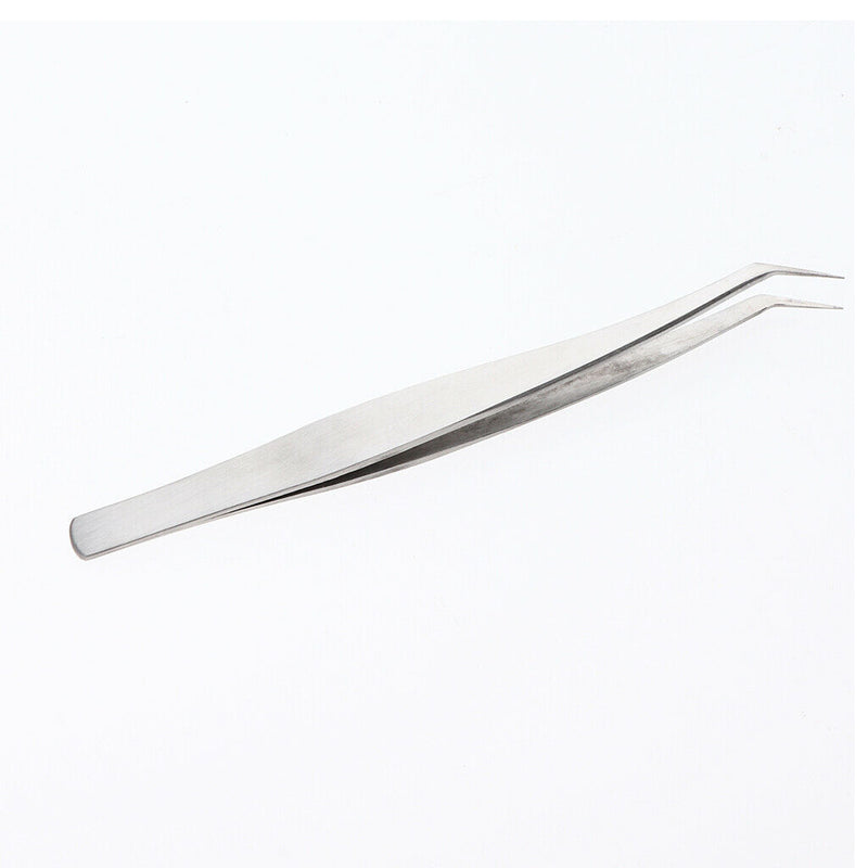 Anti-Static Stainless Steel Tweezers Curved Tweezers for Eyelash Extensions,