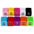 Color 2 Ports USB Output 5V Wall Charger Plug Travel Power Adapter PhoneB_kz