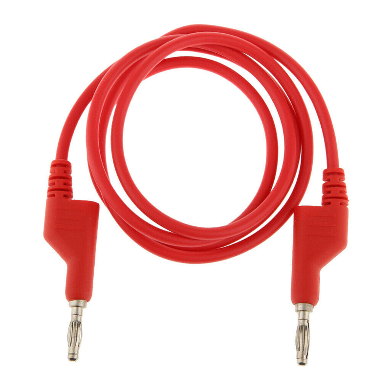 1m 25A Stackable Dual 4mm Banana Plug Multimeter Test Cable Lead Cord