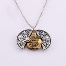 Cross pattern double lettering necklace K1Q3