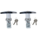2 Set T-Handle Garage Door Lock 77mm lock handle garage door latch