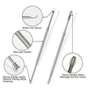 Ear Cleansing Tool Set, Ear Curette Earwax Removal Kit with a Small Cleanin