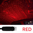 Red Plug & Play Car and Home Ceiling Romantic USB Night Light Starry Decor Lamp