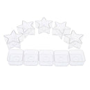 10X Star Square Shaped Tea Light Clear Plastic Cup  DIY Candle Making