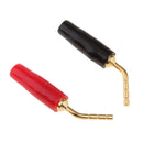 2mm Banana Plug Screw Type Audio Cable Connector Copper(Red,Black) 1pair