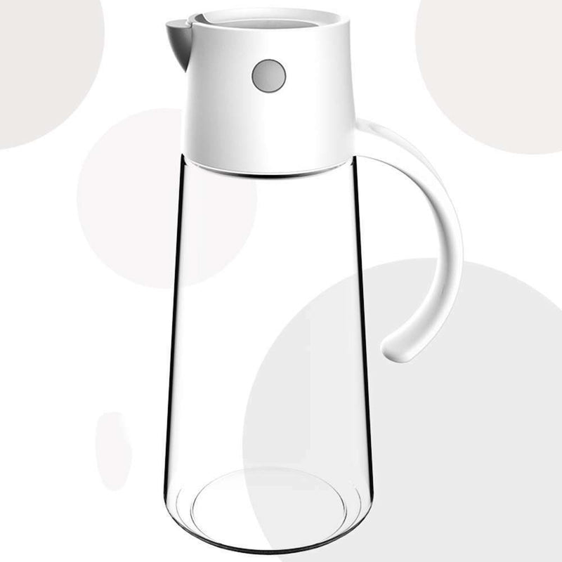 1 pcs Automatic Opening and Closing Glass Oil Leak Proof with Cover 650ml