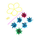 6 Wheel Colorful Plastic Sequins Windmill Whirligig Wind Spinner Yard Decor M&O