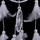 White Dream Catcher Circular With Feathers Wall Hanging Decoration Decor Craft3C