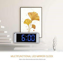 Easy Install Safety LED Display Touch Mirror Clock C/F Alarm Snooze TS-S25-B