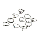 10 Pieces Gothic Punk Ring, Stack Above Midi Finger Band Ring , Joint Mid Ring