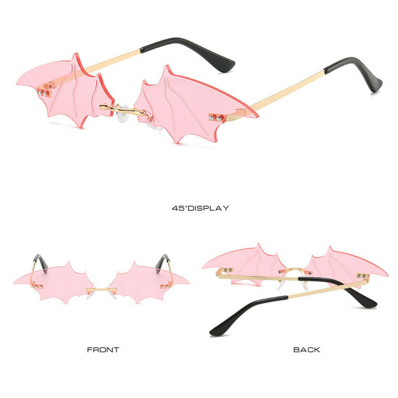 3 Pieces Women's Chic Bat Wing Sunglasses Party Club Sun Glasses Glasses
