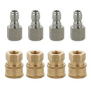 8X Pressure Washer Quick Connector Easy Connect Fitting 1/4" G Female /Male