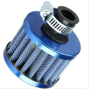 12mm Blue Car Motor Clean Fresh Air Cold Air Intake Filter Turbo Vent Crankcase