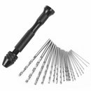 21 Pieces Twist Drill Bits Precision Pin Vise Mini Hand Drill Bit Set Rotar U2O5
