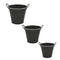 1xNordic Garden Planter Flower Plant Bucket for Weeding Decor- Dark Gray