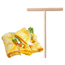 1x Wooden Rake Round Batter Pancake Crepe Spreader 17cm Kitchen DIY Tools A2B9