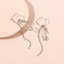 Women Crystal Pin Tassels Cross Drop Dangle Earrings Statement Fashion JewelFT