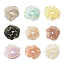 9x Boho Hair Scrunchies Lady Flower  Elastic Hair Ties Rope Updo Tool