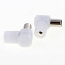 10x Right Angled Aerial Adapter TV Male Connector RF Coaxial Plug Socket