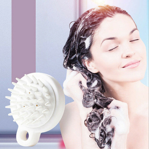 Handheld Silicone Scalp Shampoo Massage Brush Washing Shower Clean Brush Bat Hn