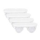 4pcs Storage Box Pulley Caster Self-Adhesive Unidirectional Wheel (White) A