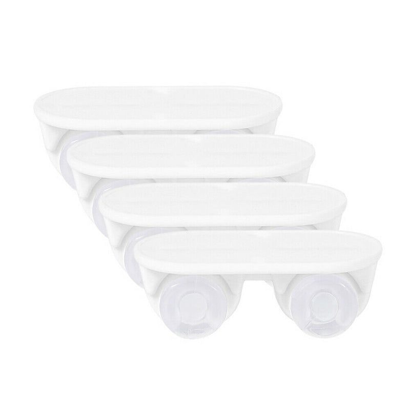 4pcs Storage Box Pulley Caster Self-Adhesive Unidirectional Wheel (White) A