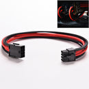 8 Pin 30cm ATX Board PSU Power Supply Extension Cable Wire Black Red Sleeved  Gw