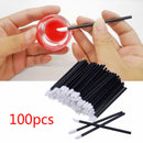 100Pcs Disposable Lip Brush Gloss Lipstick Wands Applicator Brush Makeup Tool