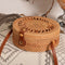 Handmade Woven Rattan Bag Women Straw Bag Bamboo Circular Beach Bags Summer B9J6