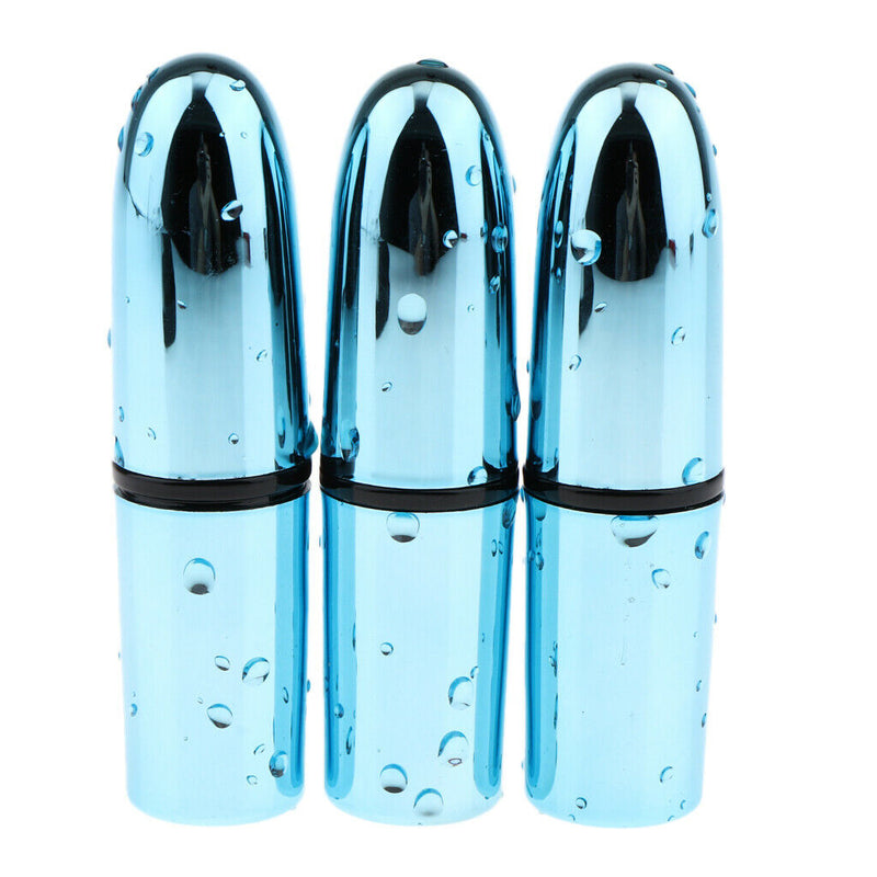 3x Bullet Shaped Empty Lipstick Tube Refillable Lip Gloss Bottles Containers