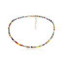 Boho Women Handmade DIY Beaded Letter Choker Necklace Charm Chain Jewelry Gi BX