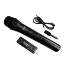 Professional Wireless Microphone w/ Receiver Adaptor VHF Mic Kit Black