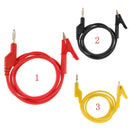 1 Pair Alligator Probe Clip to Banana Male Plug Test Lead Line Cables 1m
