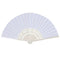 24 pcs/lot White Folding Elegant Silk Hand Fan with Gift bag Wedding & Part Q5Z9