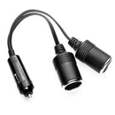 Double Car Adapter Extension Cigarette Cigar Lighter Cable Socket Charger Lead