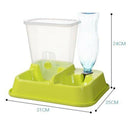 Household Large Adjustable Automatic Pet Feeder Drinking Fountain Dog Bowl