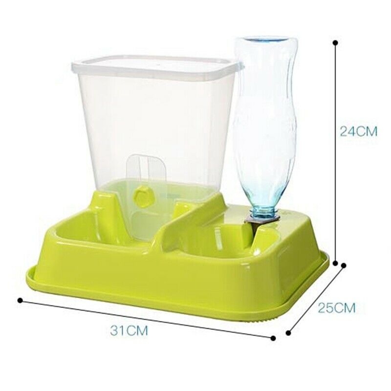 Household Large Adjustable Automatic Pet Feeder Drinking Fountain Dog Bowl