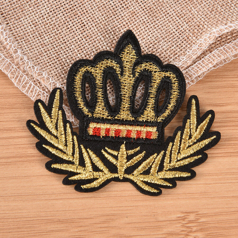 1 x crown patches iron on motifs applique for garment accessory for patches H TE