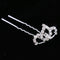 5pcs Wedding Party Delicate Mini Tiara Crystal Crown U-Shaped Hairpins